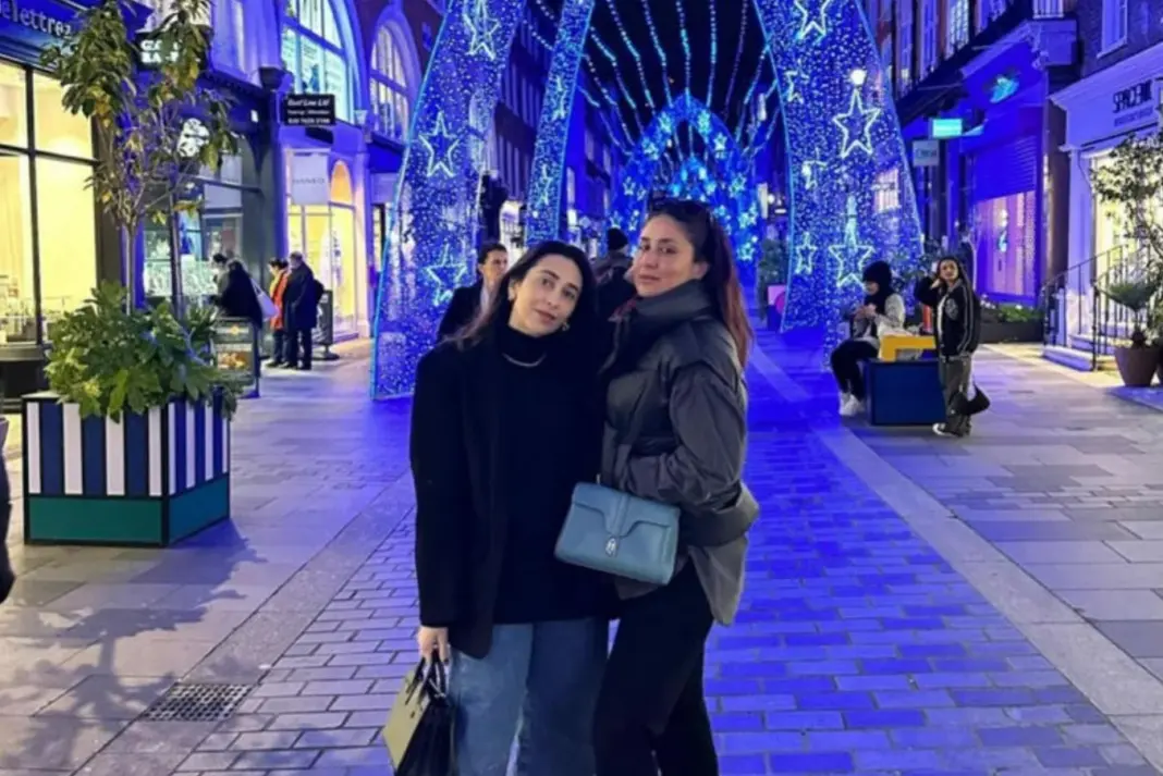 Karisma Kapoor and Kareena Kapoor in a childhood throwback photo