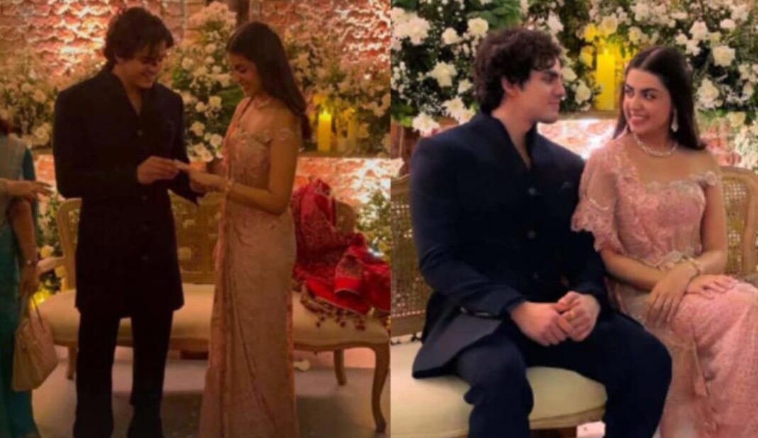 Imtiaz Ali’s daughter Ida Ali with fiancé Krish Agrawal at their engagement