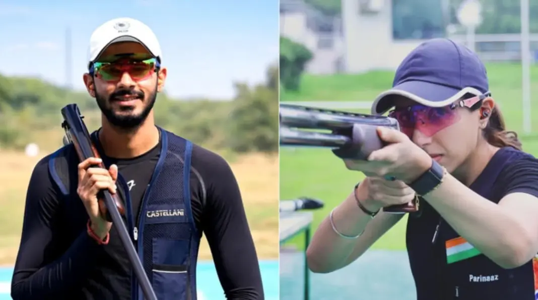 India athletes celebrate medals during Asian Games 2026 Day 5