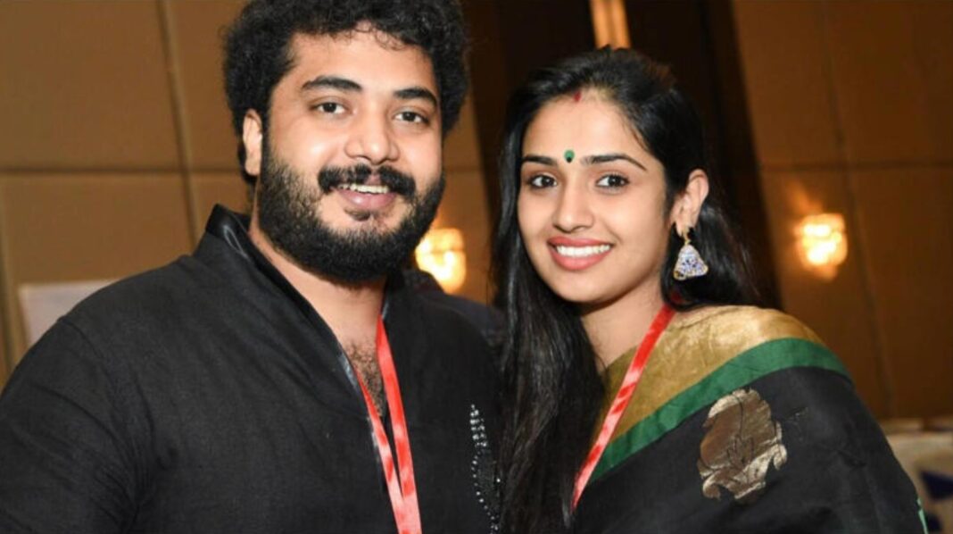 Vinu Mohan and Vidya during their marriage