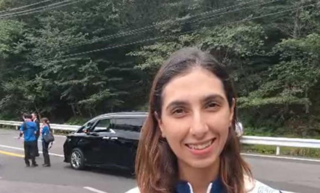 Parinaaz Dhaliwal celebrates India’s historic women’s skeet bronze at Asian Games 2026