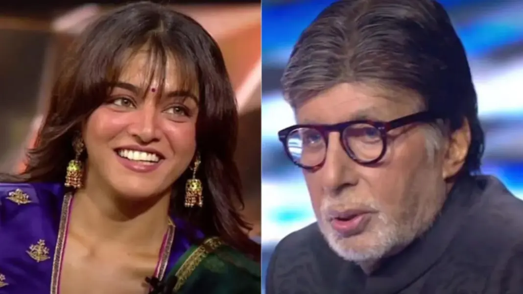 Wamiqa Gabbi sits on the KBC 18 hot seat with Amitabh Bachchan
