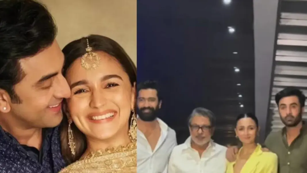 Ranbir Kapoor holds Alia Bhatt close during a dinner outing