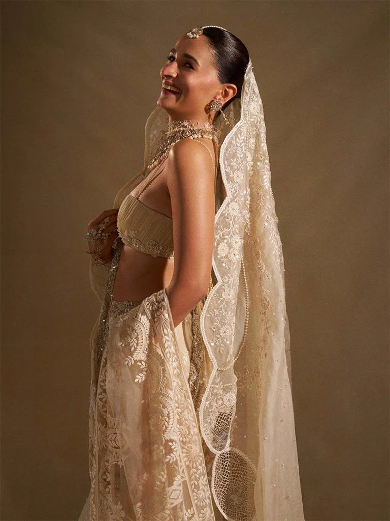 Alia Bhatt’s Ivory Embroidered Look
